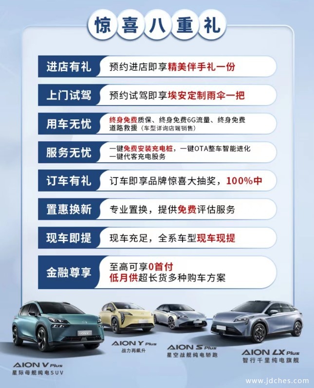 广汽埃安金融补贴3年0息 超低首付