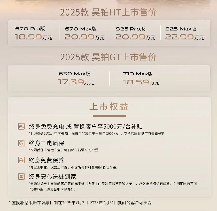 2025款昊铂HT/GT正式上市，迎来四大升级